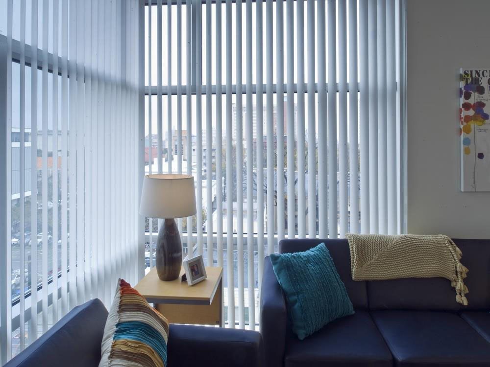 Vertical Blinds With Vinyl Louvers, Window Blinds